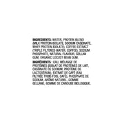 brüst unsweetened dark roast protein coffee ingredients list in English and French