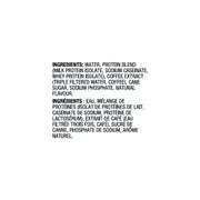 brüst original light roast protein coffee ingredients list in English and French