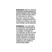 brüst mocha protein coffee ingredients list in English and French