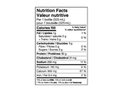 brüst protein latte nutrition facts label — 150 calories and 30g protein per 325ml bottle